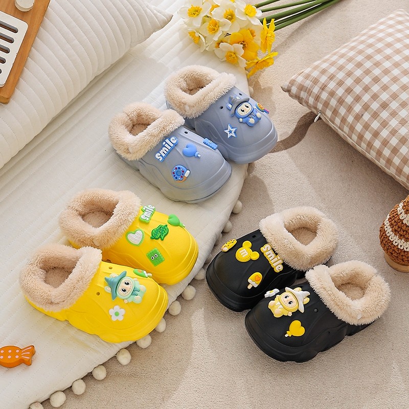 可拆卸儿童棉拖鞋亲子男冬季用女童男孩保暖冬天拖鞋男士防滑防水