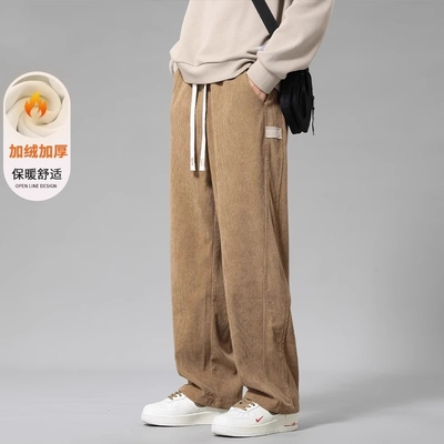 重磅裤子男款秋冬季加绒加厚卫裤