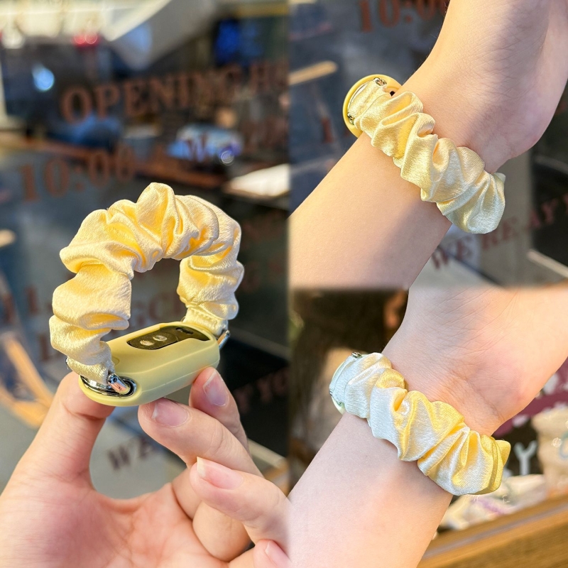 适用小米手环10表带弹力发圈9NFC8陶瓷版防摔防水硅胶保护套创意八九十代智能运动配件