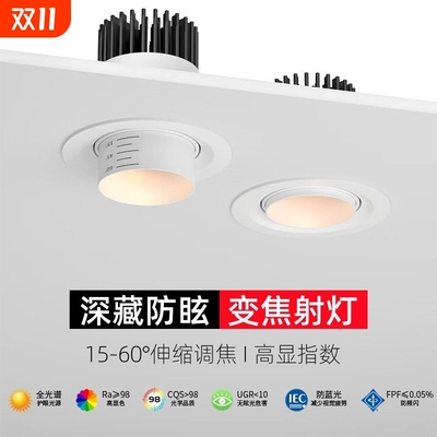 变焦射灯led花灯嵌入式聚光灯