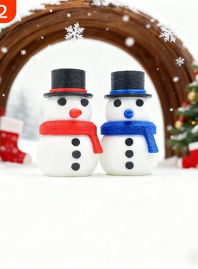 3D打印网红摆地摊爆款魔术帽雪人模型家居圣诞节氛围装饰品摆件