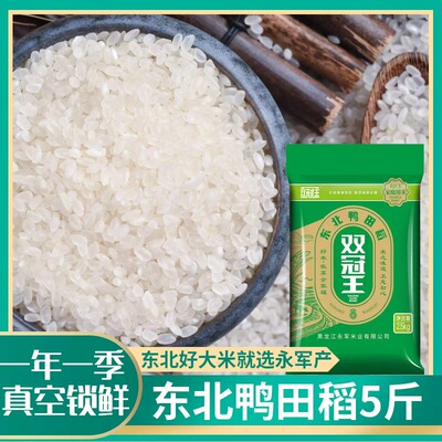 东北大米5斤新米10斤真空装鸭田稻米珍珠米圆粒米黑龙江大米批发