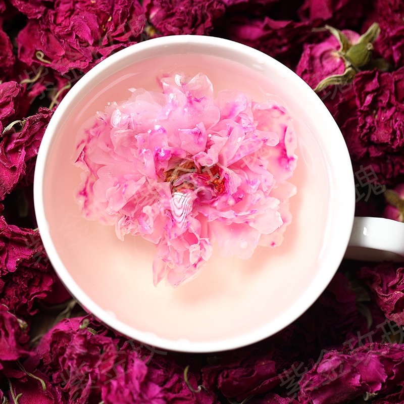 紫金玫瑰2025头期新茶大朵平阴玫瑰花冠茶食用泡水干花袋盒装