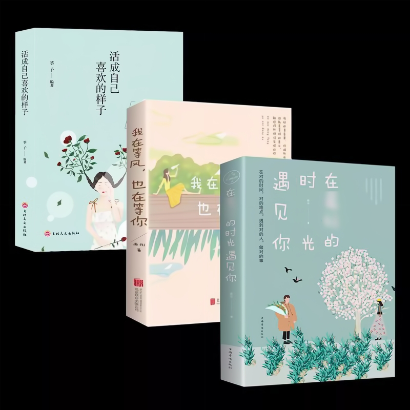 言情小说3本 我在等风也在等你 在最好的时光遇见你 活成自己喜欢的样子愿世间一切美好属于你我像风走了我在等你青春校园暖心