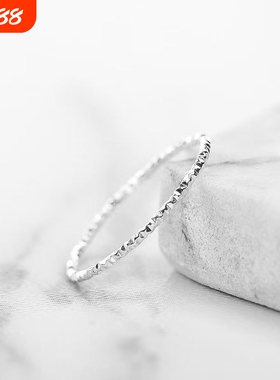 钛钢不掉色新款闪亮超细满天星小指尾戒叠戴戒指素戒简约热销款