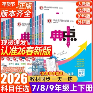 2026初中典中点七年级下册八下九年级人教版数学语文英语物理化学北师华师类教湘教版初一必剧题初二三初中同步练习题册荣德基2025