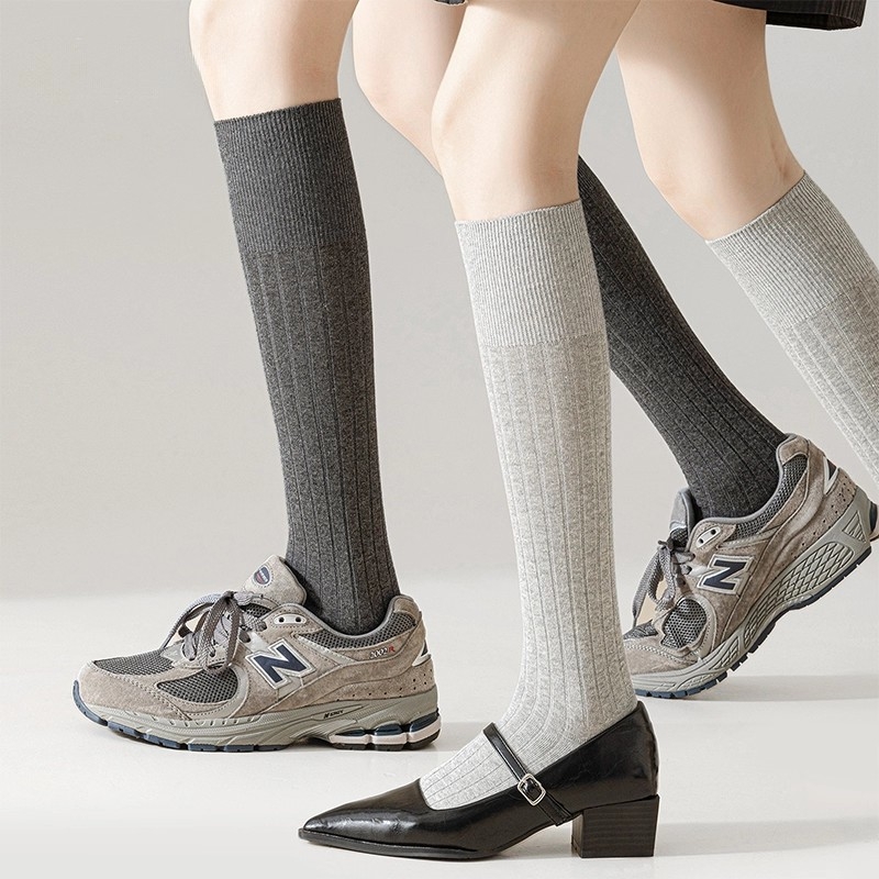 甄选精梳棉软糯亲肤显瘦长筒袜女