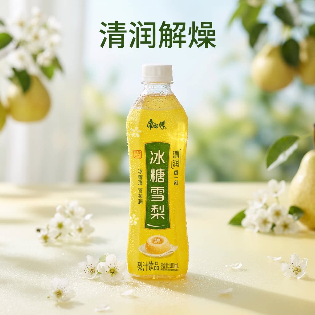 康师傅冰糖雪梨夏日饮料批发500ML大瓶梨汁水果味下午茶饮品包邮