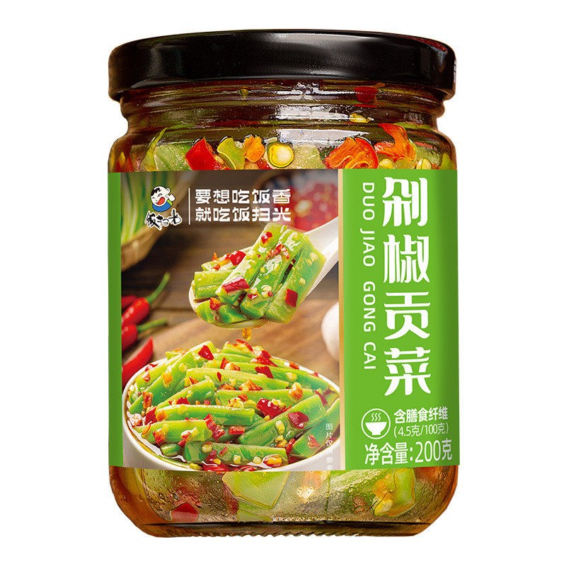 饭扫光剁椒贡菜200g瓶装下饭菜