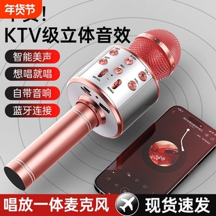 掌上k歌神器儿童家用k歌话筒音响一体蓝牙无线连接麦克风音箱