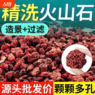火山石鱼缸专用造景摆件底部砂石颗粒乌龟缸溪流石头古法养鱼过滤