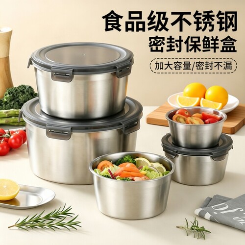 不锈钢保鲜盒大容量防漏饭盒