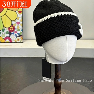 巨好看 SF精选 小众高端针织帽 简约拼色女秋冬保暖毛线冷帽帽子