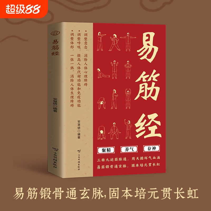正版 图解易筋经与洗髓经 易筋经十二式养生达摩古法与少林功夫武术书籍图书古代经典传统文化消除身心障碍经典养生禅功易经书籍