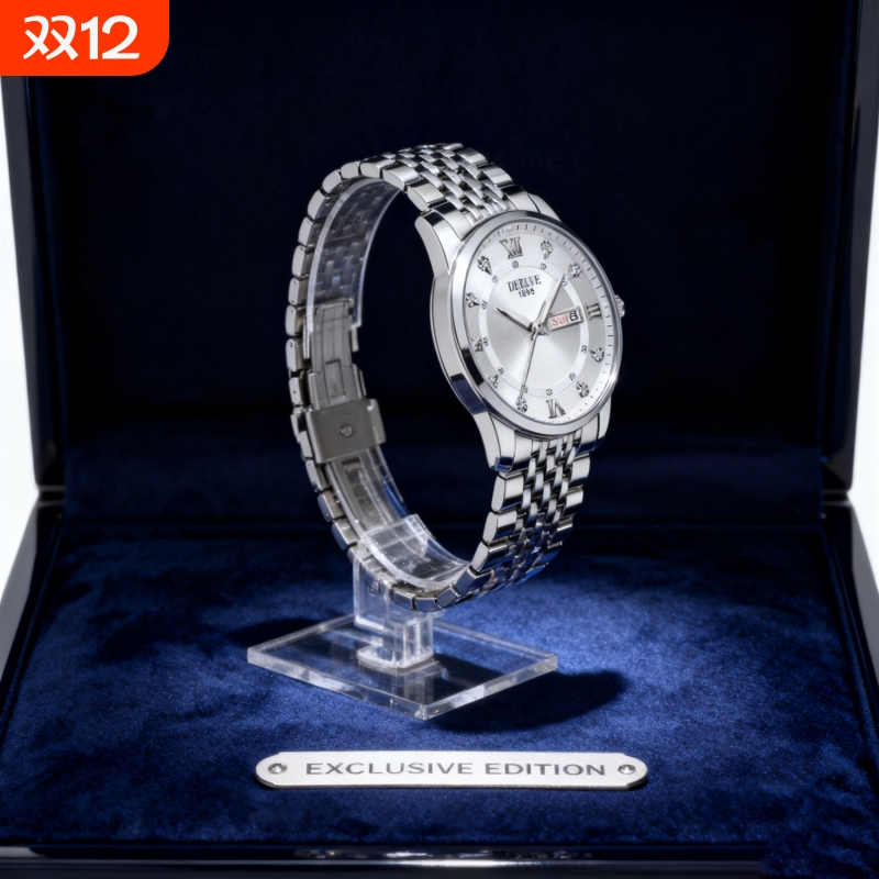 瑞士同款青少年初高中学生手表男款简约潮流全自动机械防水石英表