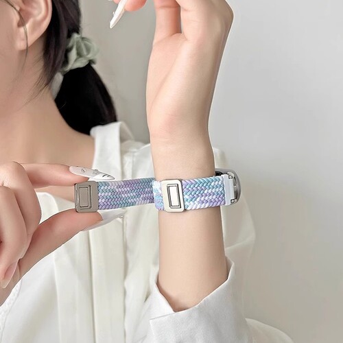 适用小米手环10/9表带8手表7腕带6智能nfc版运动5磁吸4编织3男女生九代新款八替换带七夏天透气尼龙手腕配件