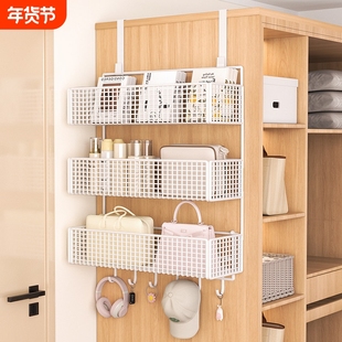 衣柜外侧面挂架包包收纳神器免打孔悬挂式柜子挂钩衣服帽子置物架