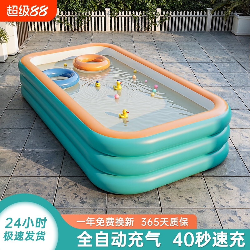 遮阳棚充气游泳池家庭版儿童家用水池大型成人户外折叠泳池超大