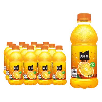 可口可乐美汁源果粒橙果味饮料300ml*12小瓶橙汁果汁瓶装柠檬浓缩