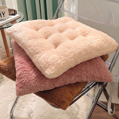 毛绒坐垫屁垫办公室久坐宿舍加厚餐椅子座垫大学生教室屁股垫子