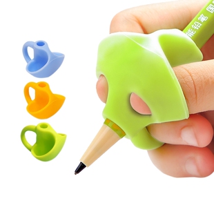 三指握笔器矫正器小学生幼儿园儿童写字姿势矫正初学者纠正握笔姿势抓笔笔纠正器成人握笔器三指套笔套笔帽男