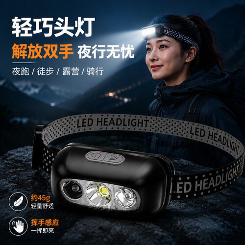 户外强光充电头灯|超2000次加购