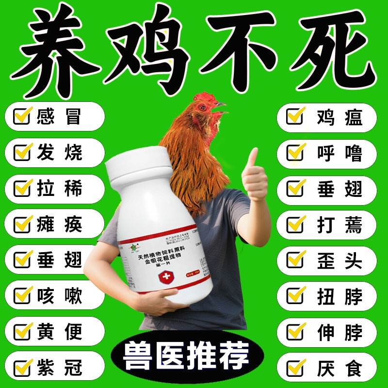 养鸡专用药鸡病全治救命药家禽感冒鸡瘟发烧呼噜流感鸡鸭鹅一片活