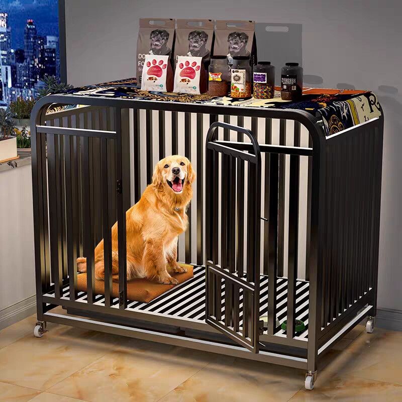 狗笼子六面方管小型犬大型犬加粗加固家用室内带厕所金毛比熊狗笼