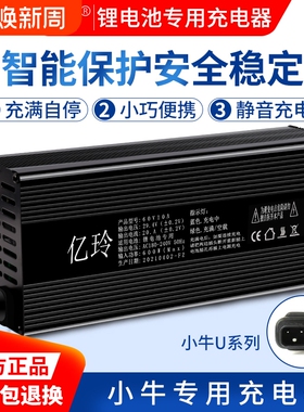 适用小牛充电器U1/N1S/NG专用TM+NQi电动车U+M2锂电池48V快充G1G0