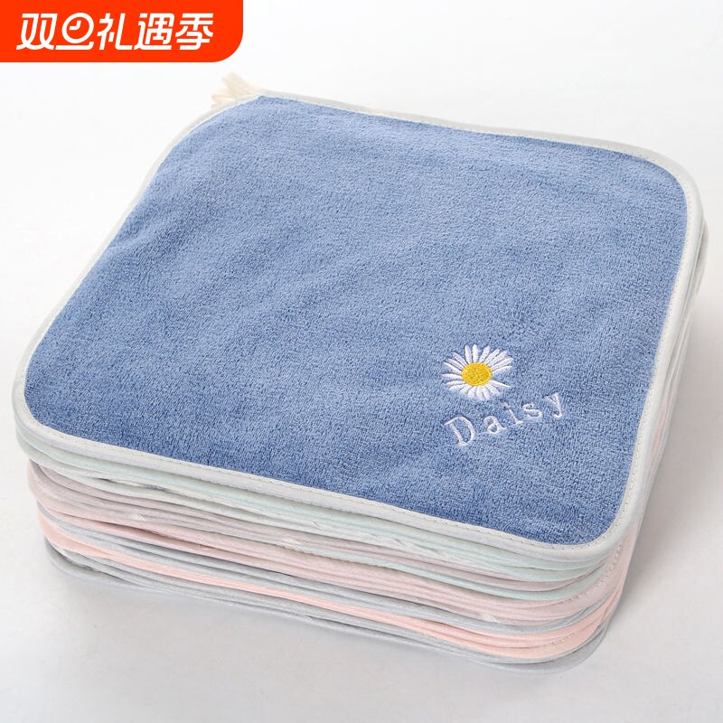 小毛巾四方吸水不掉毛洗脸方巾正方形家用女挂式儿童擦手巾