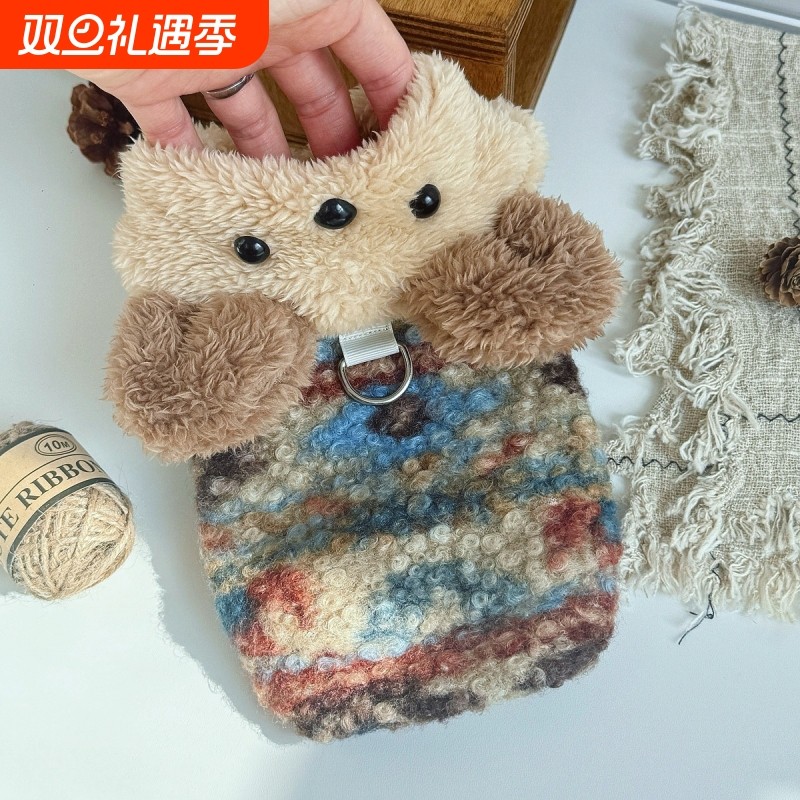 秋冬新款连帽熊头猫咪狗狗衣服加厚保暖秋冬宠物中小型幼犬猫咪冬