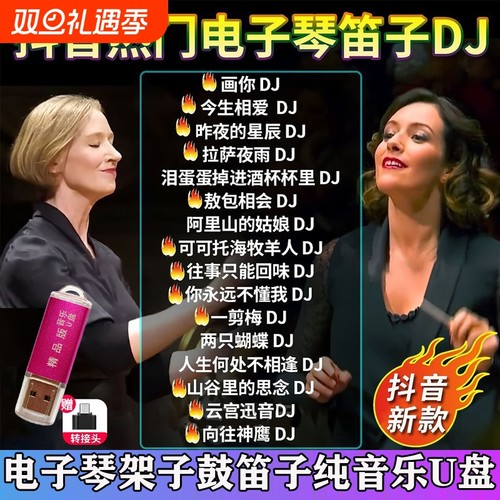 重低音抖音流行电子琴笛子纯音乐DJ车载U盘无损高音质动感嗨曲MP3