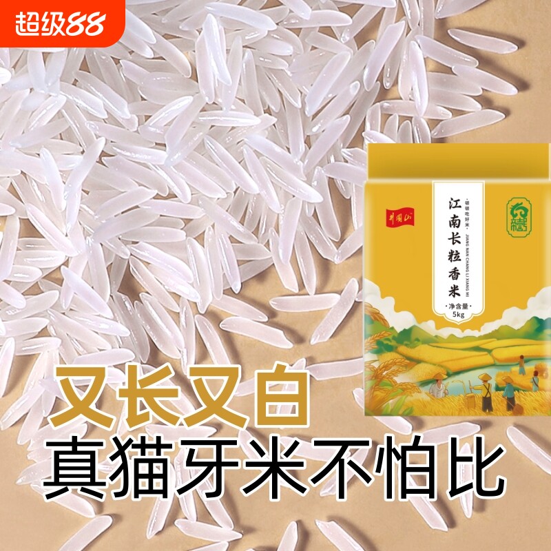 猫牙大米江西软糯香甜米新品上市生态袋装一级长粒米