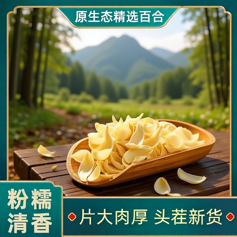 龙牙百合无硫干干货特级湖南隆回特产天然250g克中药材新货煲汤