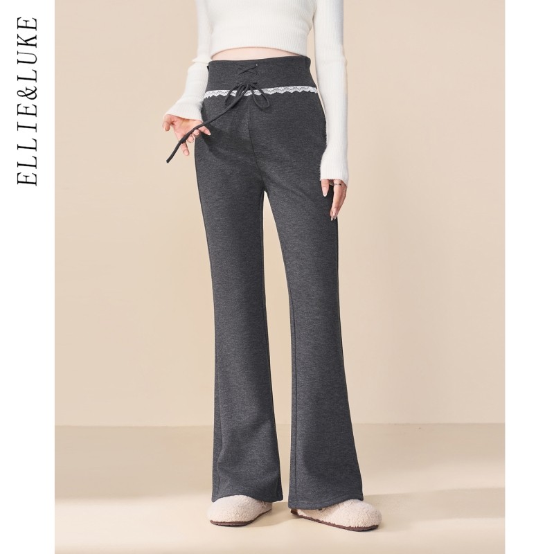 ellieluke孕妇裤子冬外穿小个子加绒加厚微喇保暖长裤喇叭裤