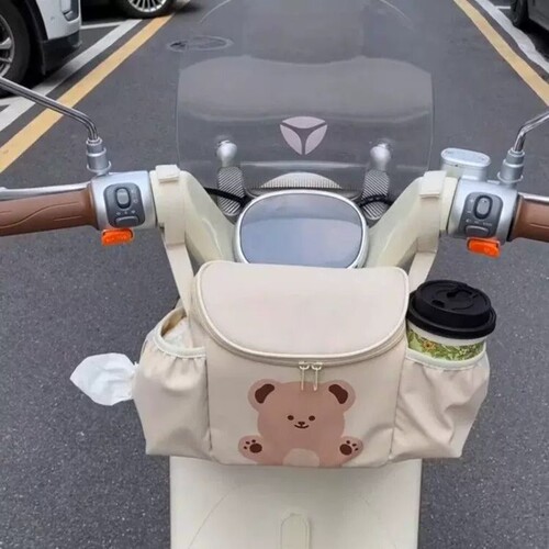 电动车前置收纳挂包多功能骑行收纳袋防水包大容量挂袋手机置物兜