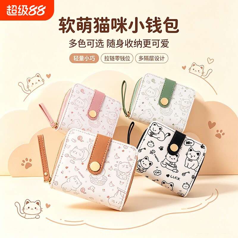 可爱卡通儿童一体零钱包图片
