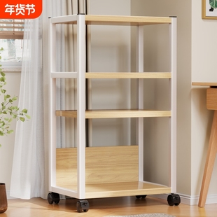 打印机置物架办公室桌边可移动放置柜家用桌下落地收纳架滚轮文件