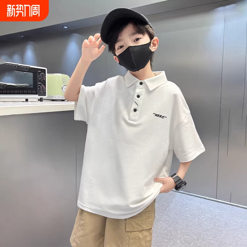 儿童装男童夏装Polo衫短袖2025新款夏季中大童纯棉T恤夏款男