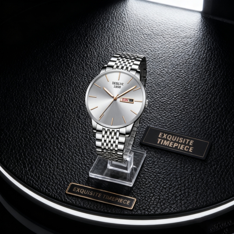 男款手表钢带商务防水石英腕表高级感男士正品名牌全自动非机械表