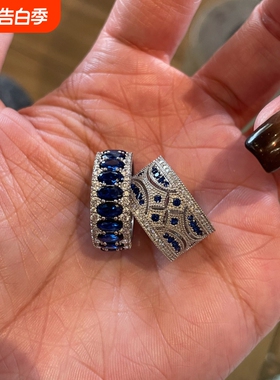 皇家蓝宝石中古食指戒小众设计