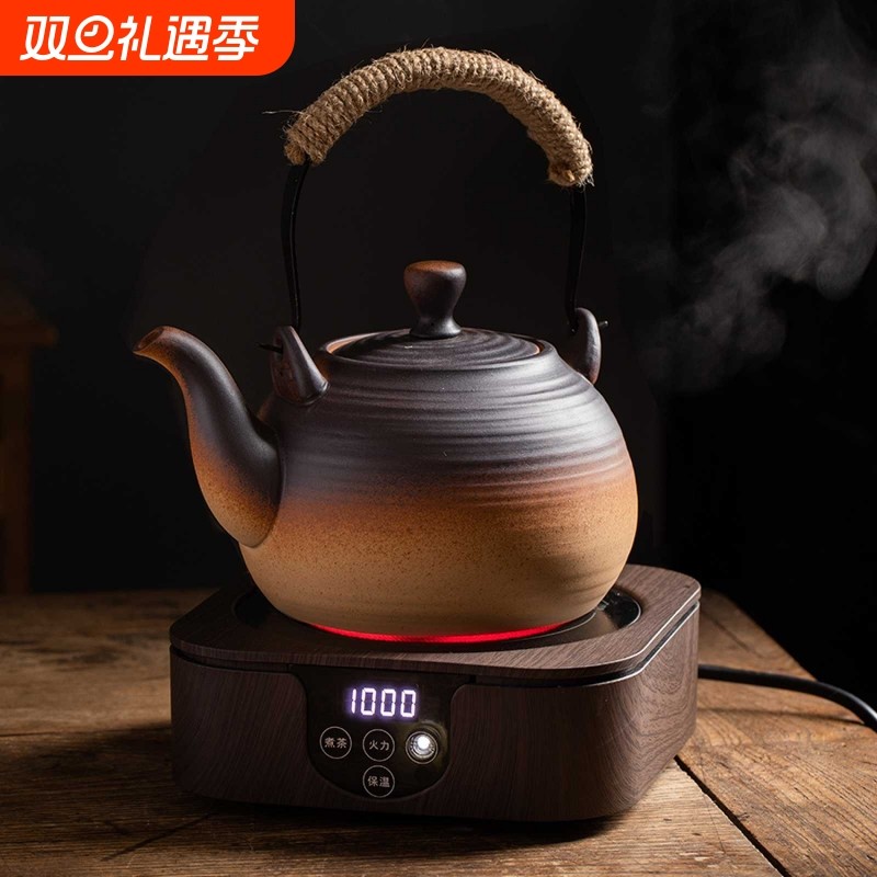 陶瓷茶壶家用耐高温电陶炉煮茶器围炉2024新款烧水壶养生壶提梁