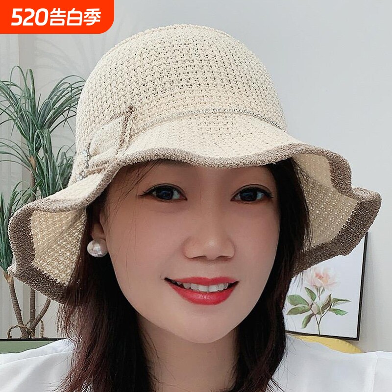 2026新款夏天帽子女款凉帽薄款洋气时尚渔夫帽防晒遮阳帽太阳帽女