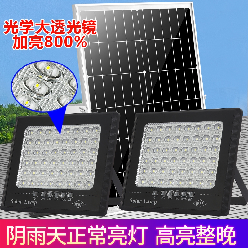 太阳能灯led家用户外庭院灯新农村室内室外防水投光灯照明路灯