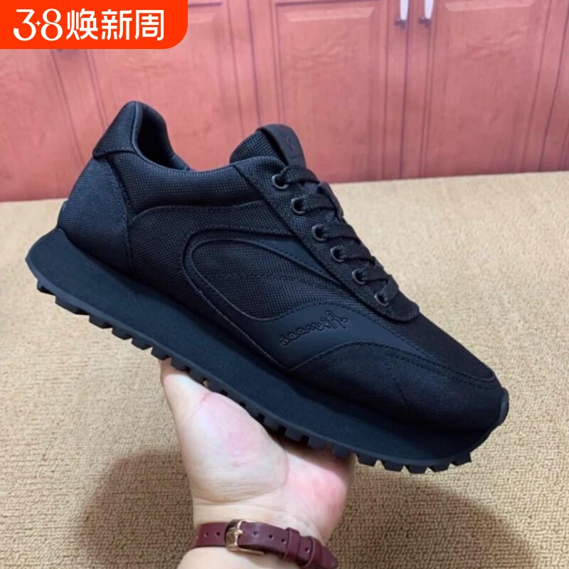 2026新潮软底鞋男超软爆款夏季薄款男鞋圆头韩版时尚复古慢跑鞋子