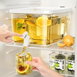 冰箱冷水壶带龙头家用大容量冰凉水壶冷泡壶耐高温饮料桶水果茶桶