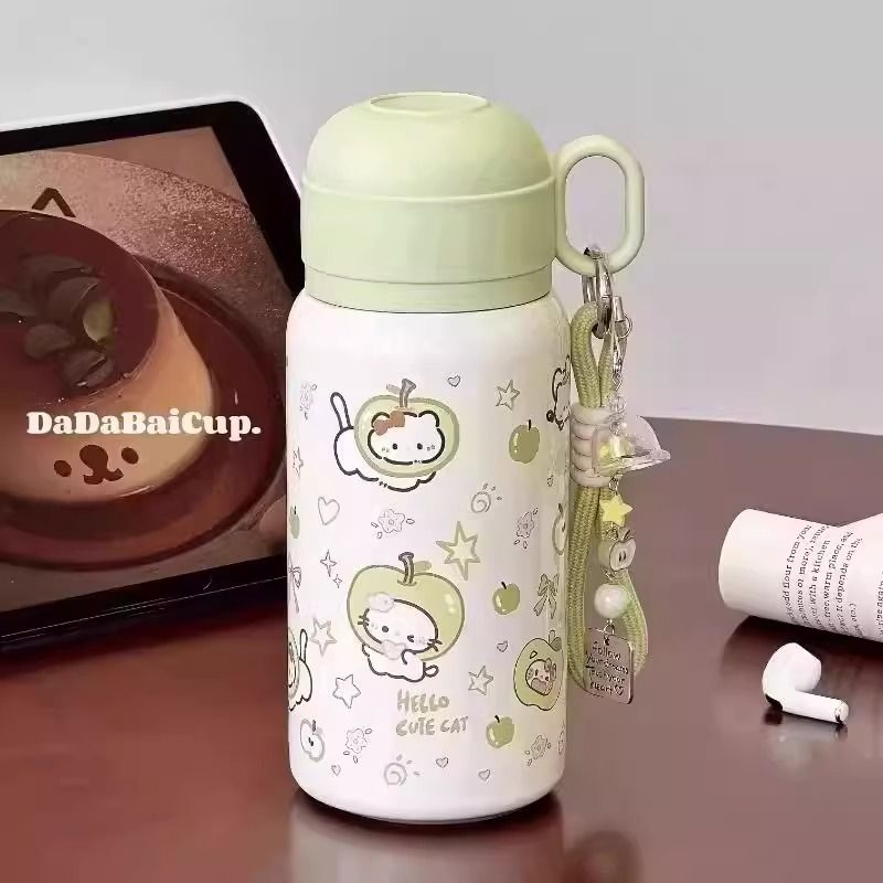 哈尔斯款三饮保温杯吸管水杯女生新款高颜值学生上学专用咖啡杯子