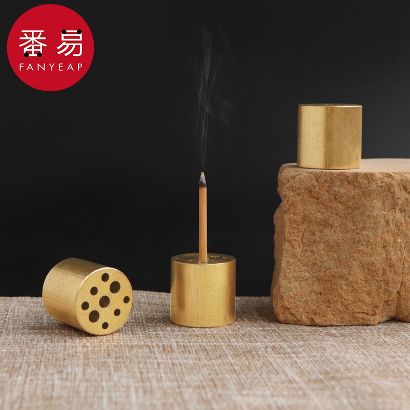 香插AC1sl001-香座圆柱款简单九孔插禅意线香托迷你香插工具