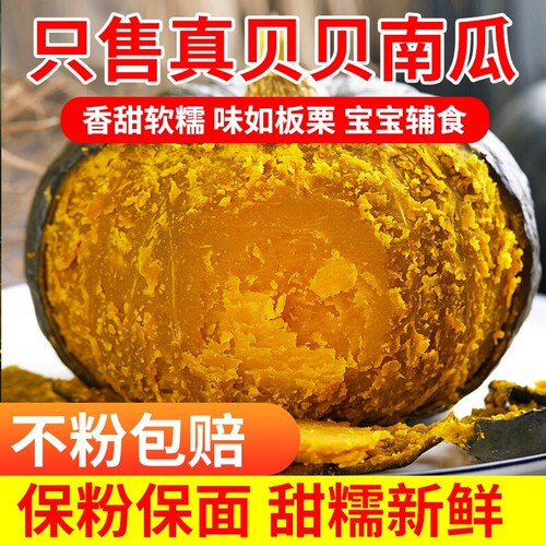 山东贝贝南瓜正宗板栗味小南瓜新鲜蔬菜惠和老南瓜粉糯香甜九斤