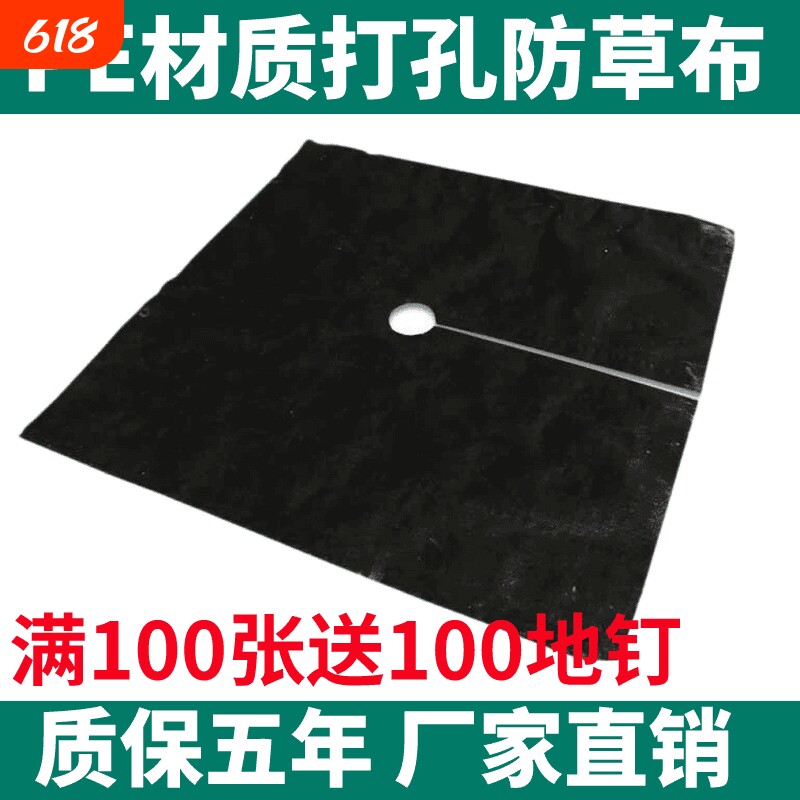 PE材质切片打孔防草布农业果园果树盖草布柑橘脐橙枇杷专用除草布